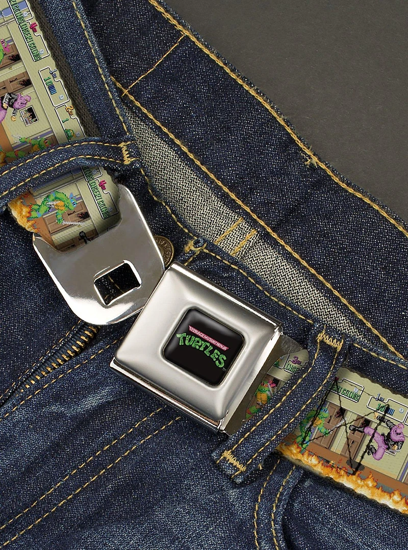 Teenage Mutant Ninja Turtles Battle Foot Soldiers Arcade Seatbelt Buckle Belt