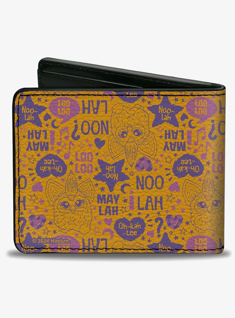 Furby Furbish Phrases and Icons Bifold Wallet