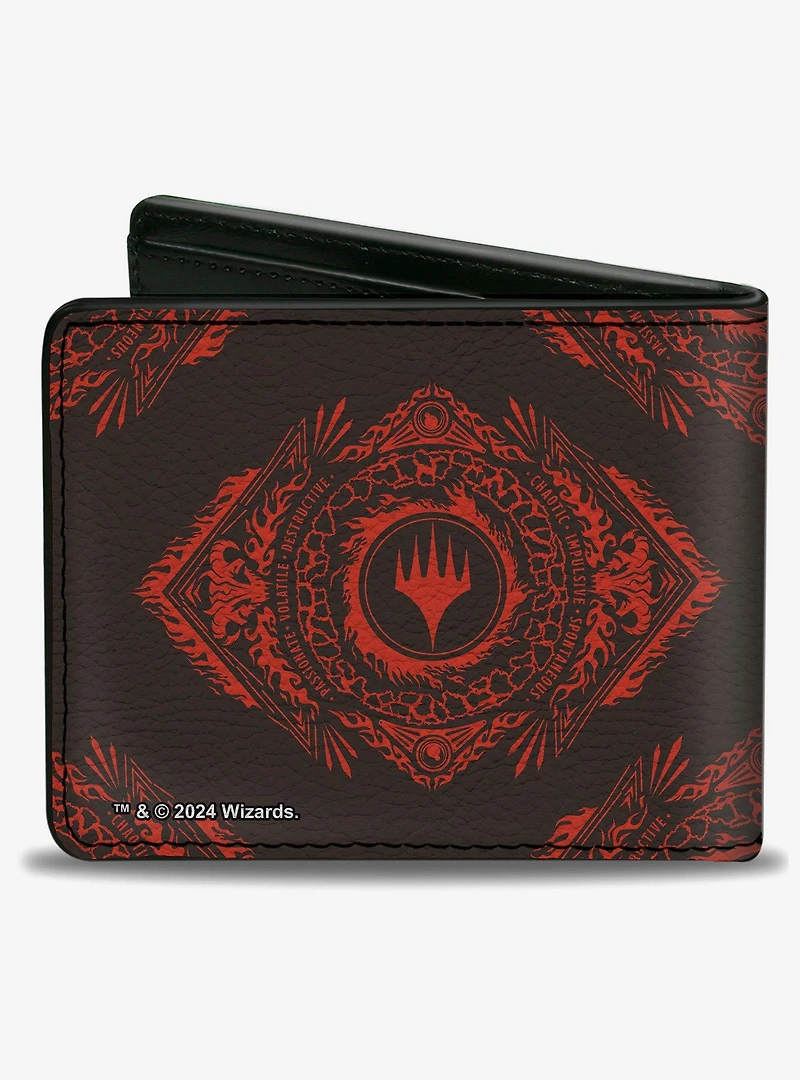 Magic: The Gathering Planeswalker Mountain Mana Traits Bifold Wallet