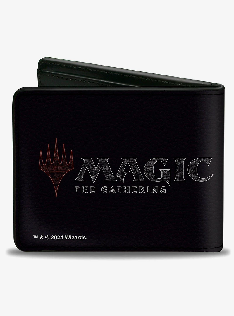 Magic: The Gathering Red Mana Fireball Icon and Logo Bifold Wallet