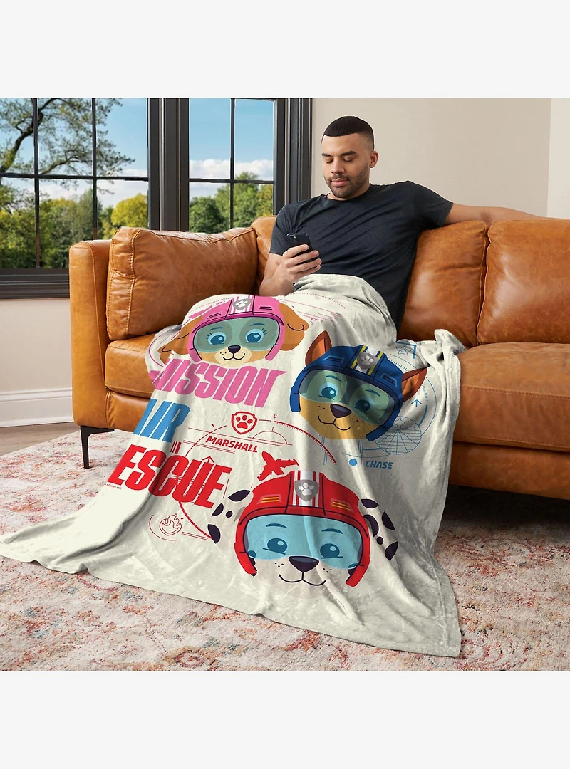 Paw Patrol Mission Air Rescue 60x80" Silk Touch Throw Blanket