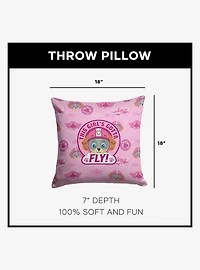 Paw Patrol Skye Badge Pattern Throw Pillow