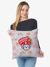 Paw Patrol Marshall Badge Pattern Throw Pillow