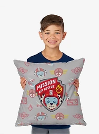 Paw Patrol Marshall Badge Pattern Throw Pillow