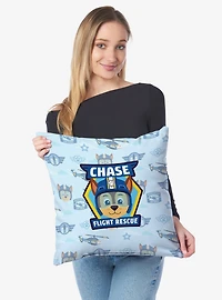 Paw Patrol Chase Badge Pattern Throw Pillow