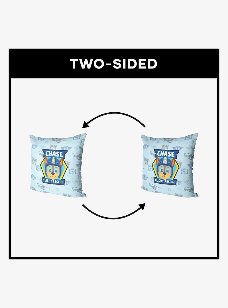 Paw Patrol Chase Badge Pattern Throw Pillow