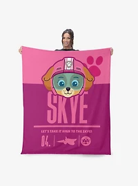 Paw Patrol High to the Skye Silk Touch Sherpa Throw Blanket