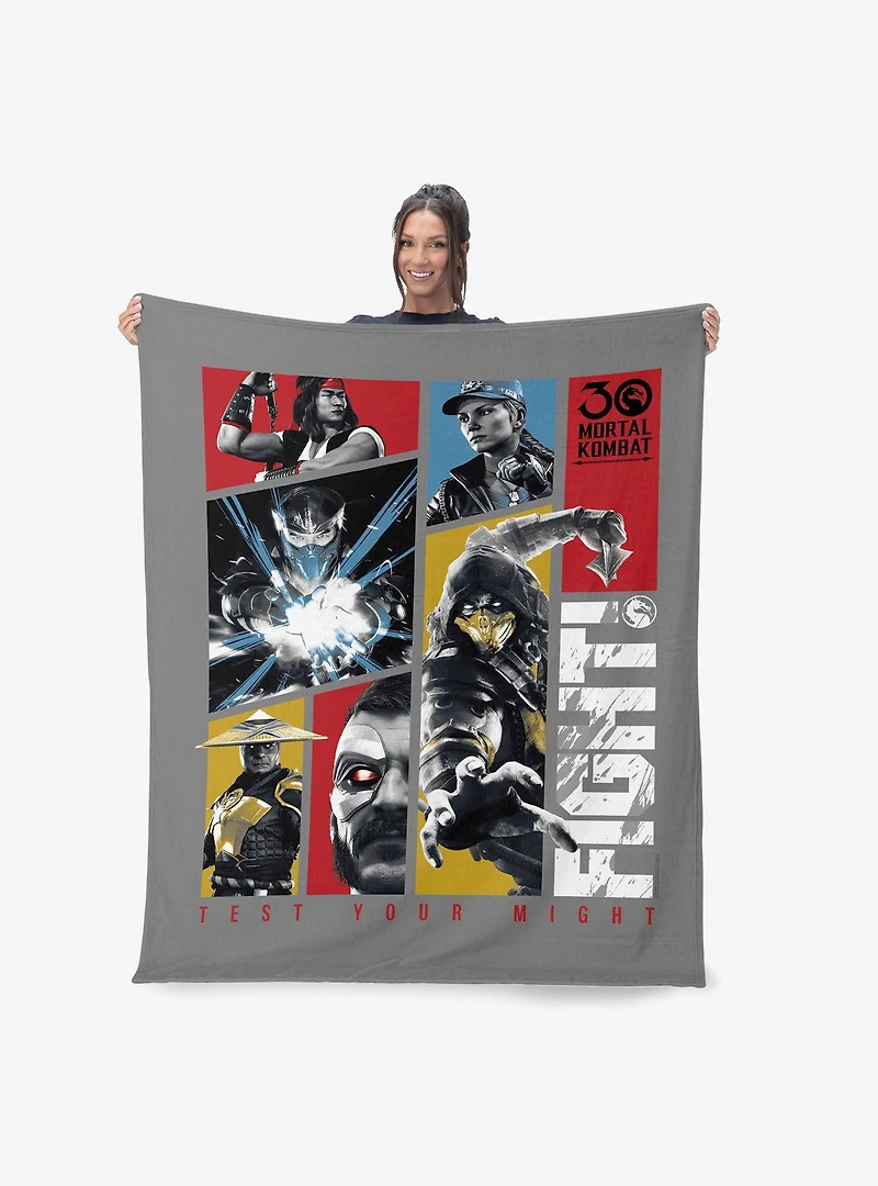 Mortal Kombat Test Your Might Silk Touch Throw Blanket