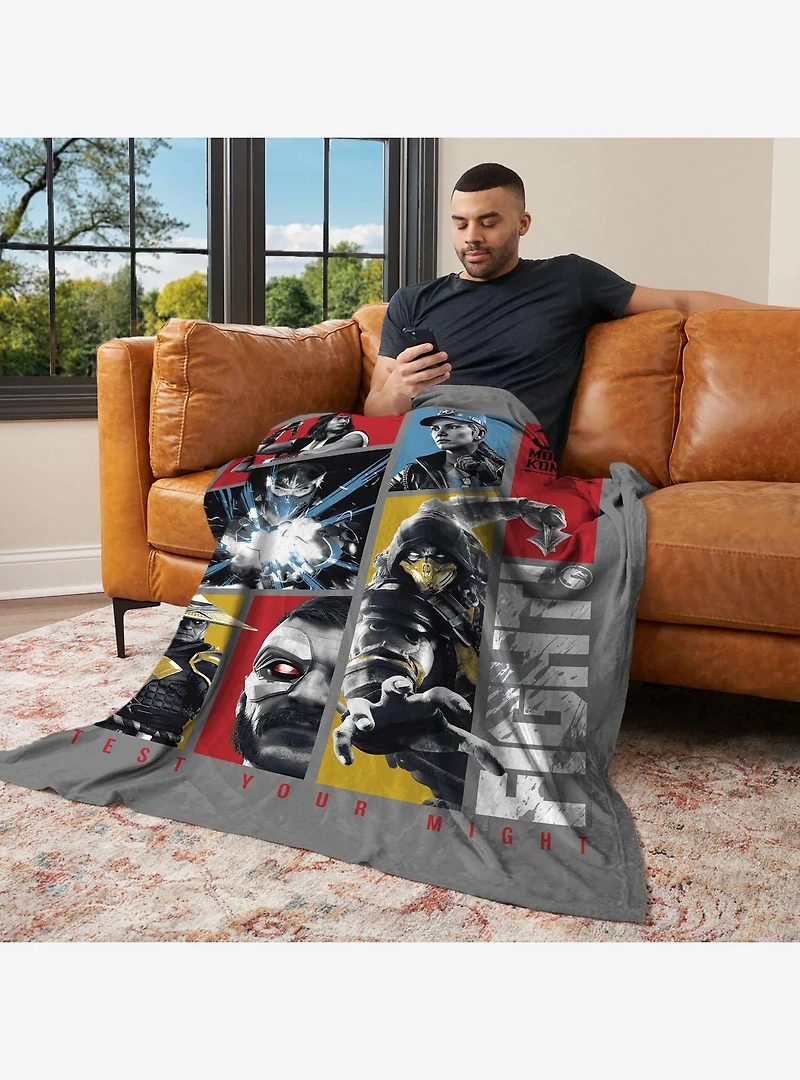 Mortal Kombat Test Your Might Silk Touch Throw Blanket