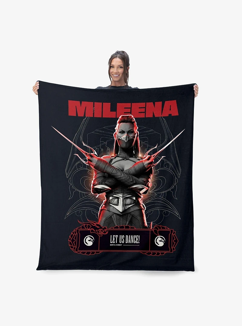 Mortal Kombat Mileena Let Us Dance Silk Touch Throw Blanket