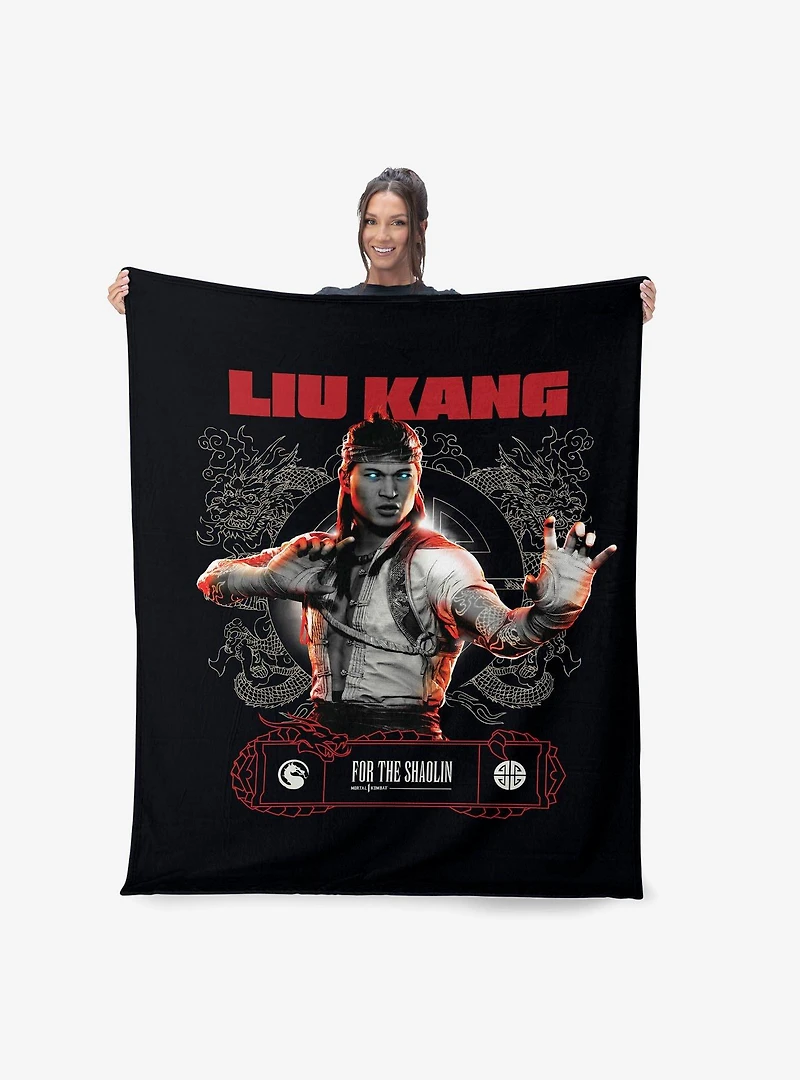 Mortal Kombat Liu Kang For the Shaolin Silk Touch Throw Blanket