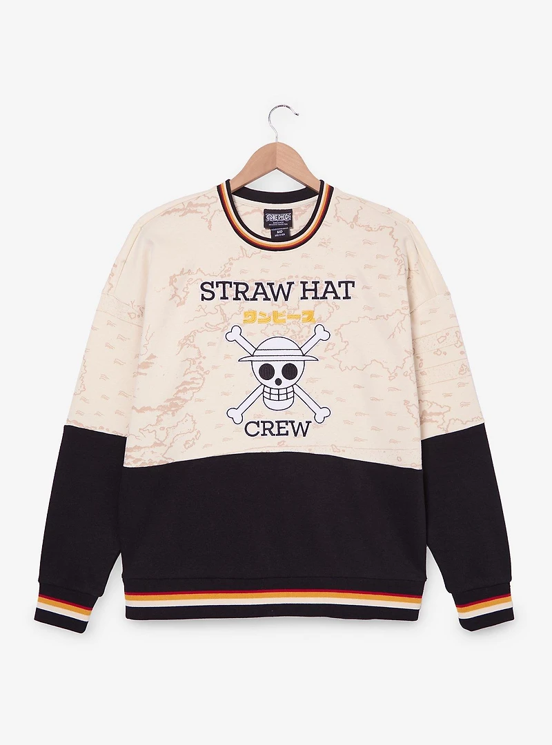 One Piece Straw Hat Crew Panel Crewneck — BoxLunch Exclusive