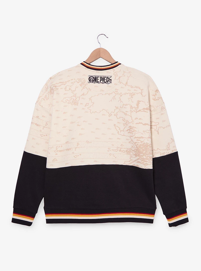 One Piece Straw Hat Crew Panel Crewneck — BoxLunch Exclusive