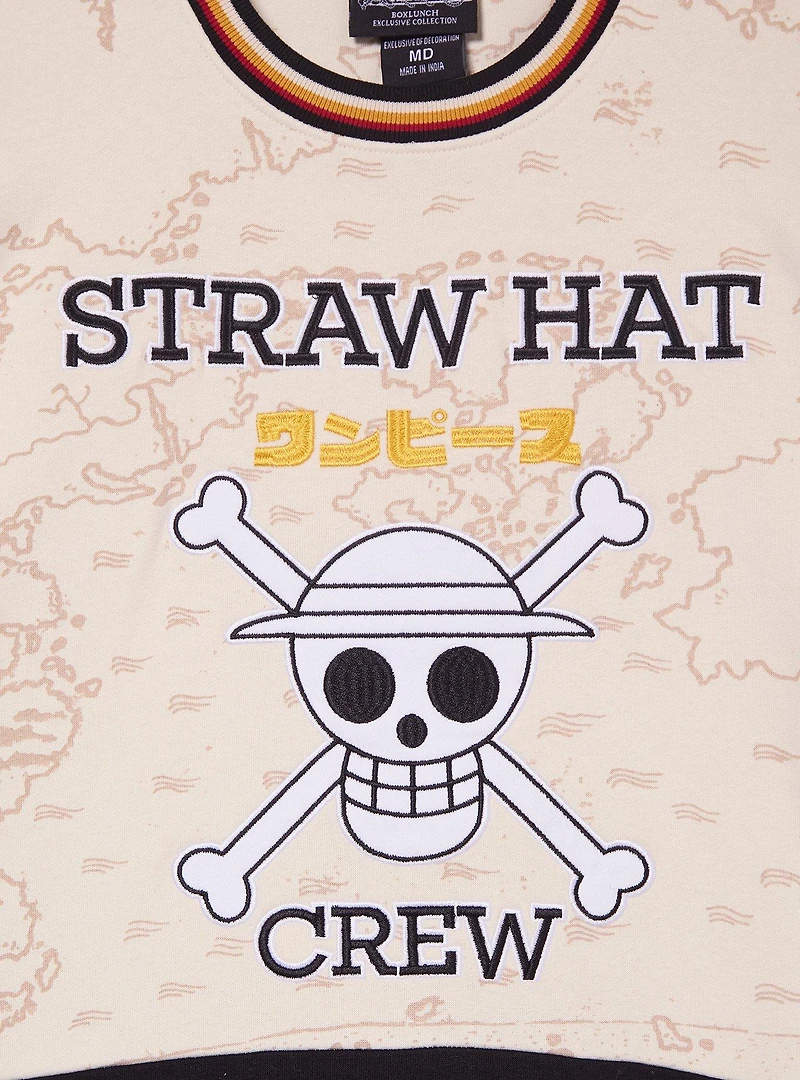 One Piece Straw Hat Crew Panel Crewneck — BoxLunch Exclusive