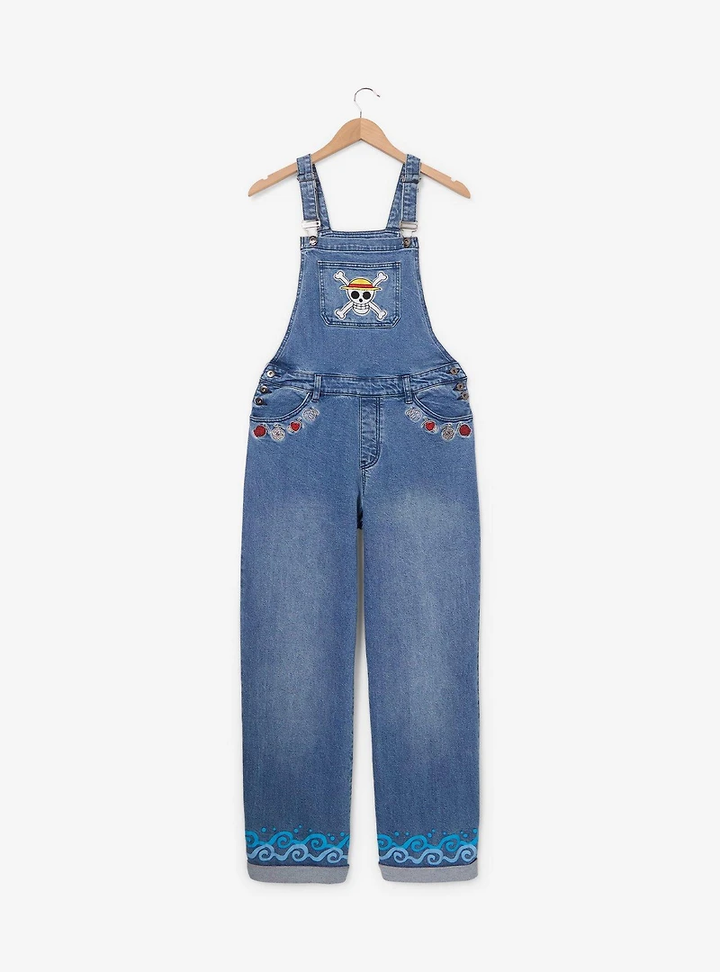 One Piece Straw Hat Crew Jolly Roger Women's Overalls - BoxLunch Exclusive