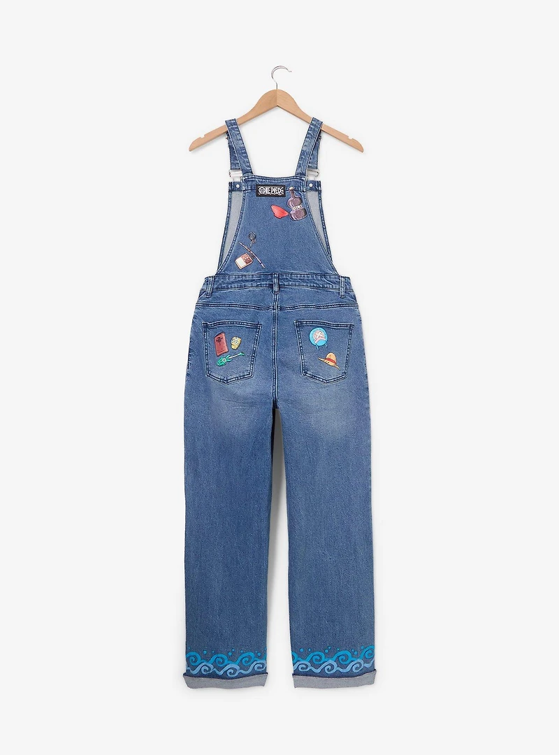 One Piece Straw Hat Crew Jolly Roger Women's Overalls - BoxLunch Exclusive