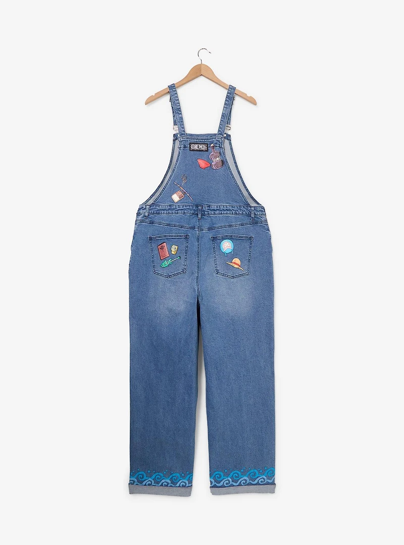 One Piece Straw Hat Crew Jolly Roger Women's Plus Overalls - BoxLunch Exclusive