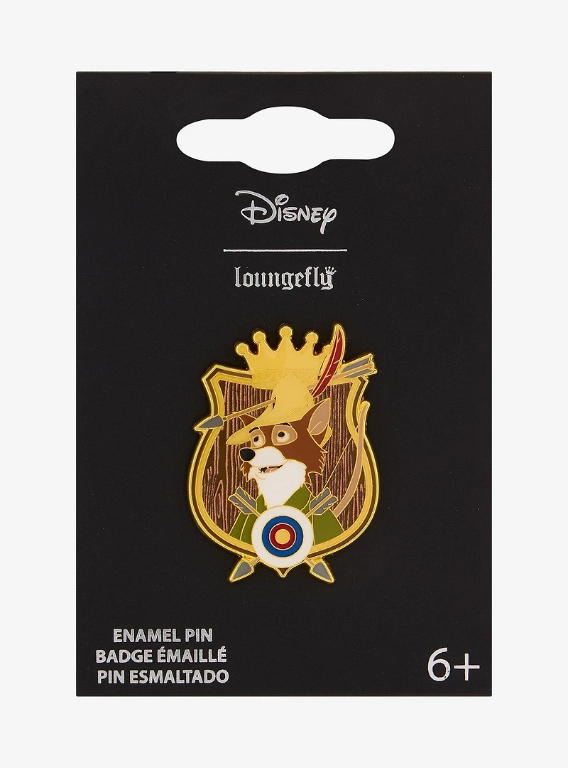 Loungefly Disney Robin Hood Crown Crest Enamel Pin — BoxLunch Exclusive