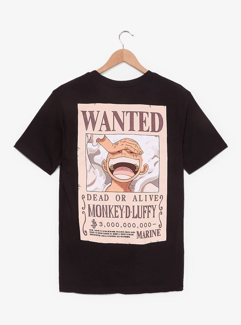 One Piece Jolly Roger Wanted Poster Graphic T-Shirt — BoxLunch Exclusive
