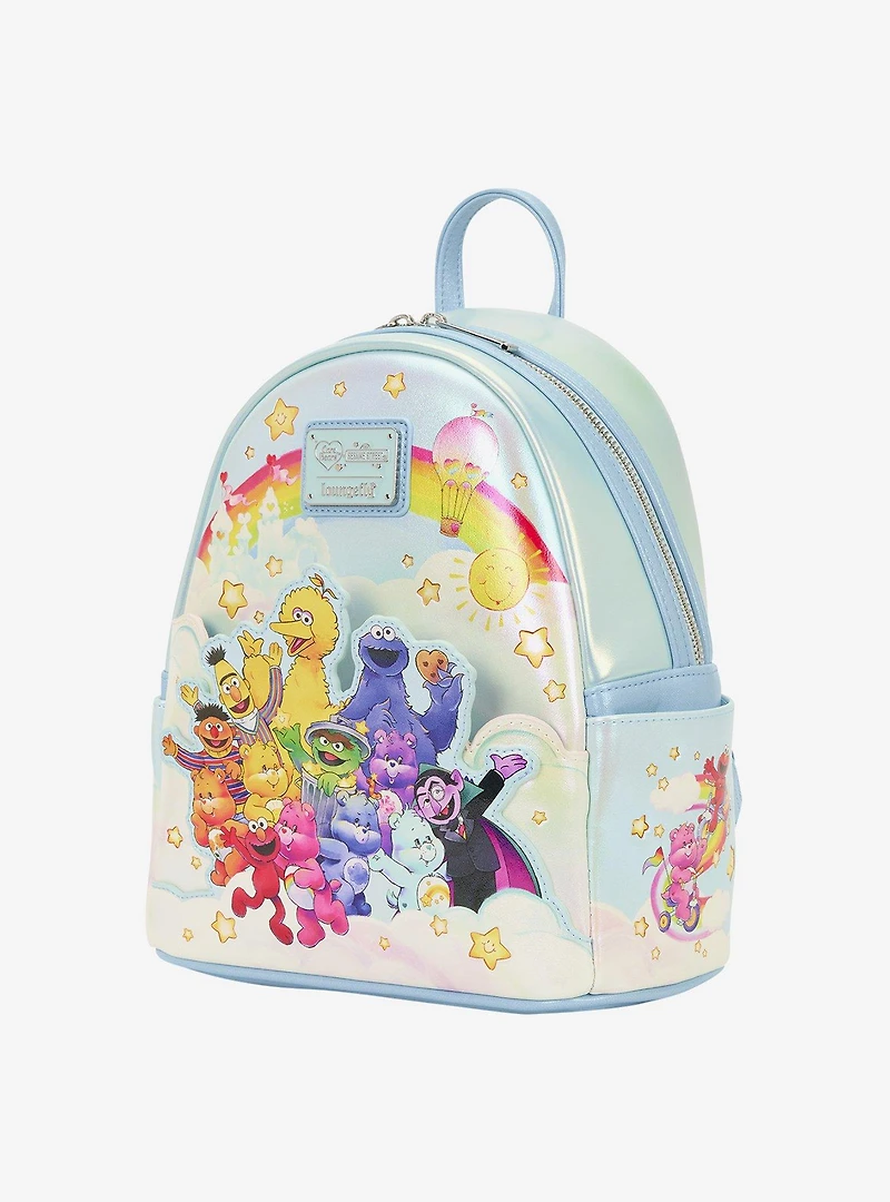 Loungefly Care Bears x Sesame Street Mini Backpack