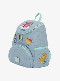 Loungefly Care Bears x Sesame Street Denim Quilted Mini Backpack with Coin Purse