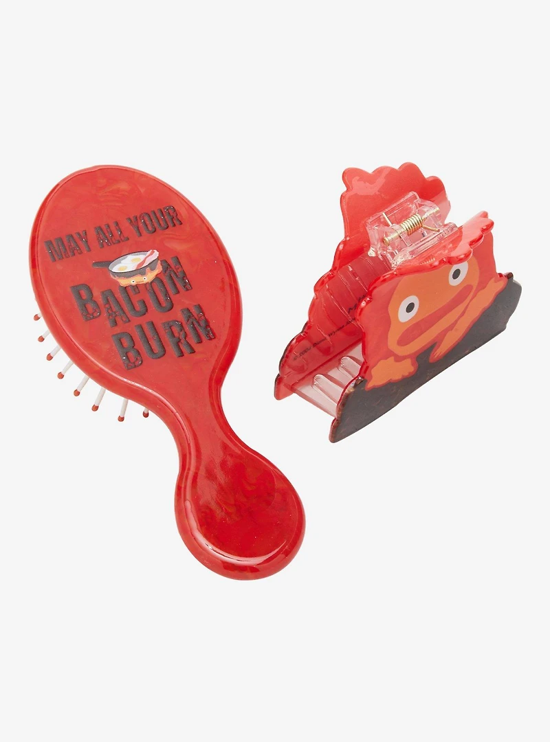 Studio Ghibli® Howl's Moving Castle Calcifer Mini Brush & Claw Clip Set - BoxLunch Exclusive