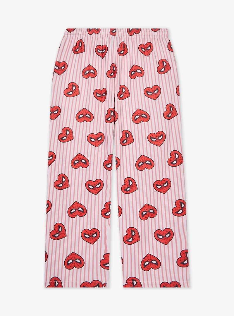 Marvel Spider-Man Hearts Allover Print Plus Sleep Pants - BoxLunch Exclusive