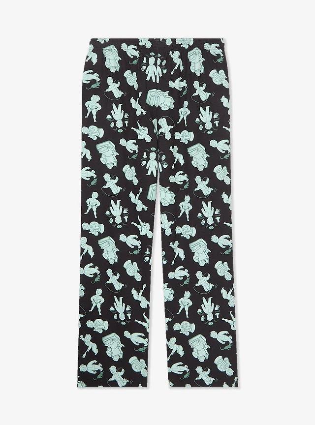 Fallout Vault Boy Allover Print Glow-in-the-Dark Sleep Pants - BoxLunch Exclusive