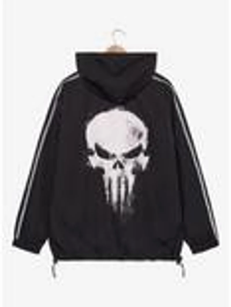 Marvel Punisher Black Windbreaker — BoxLunch Exclusive