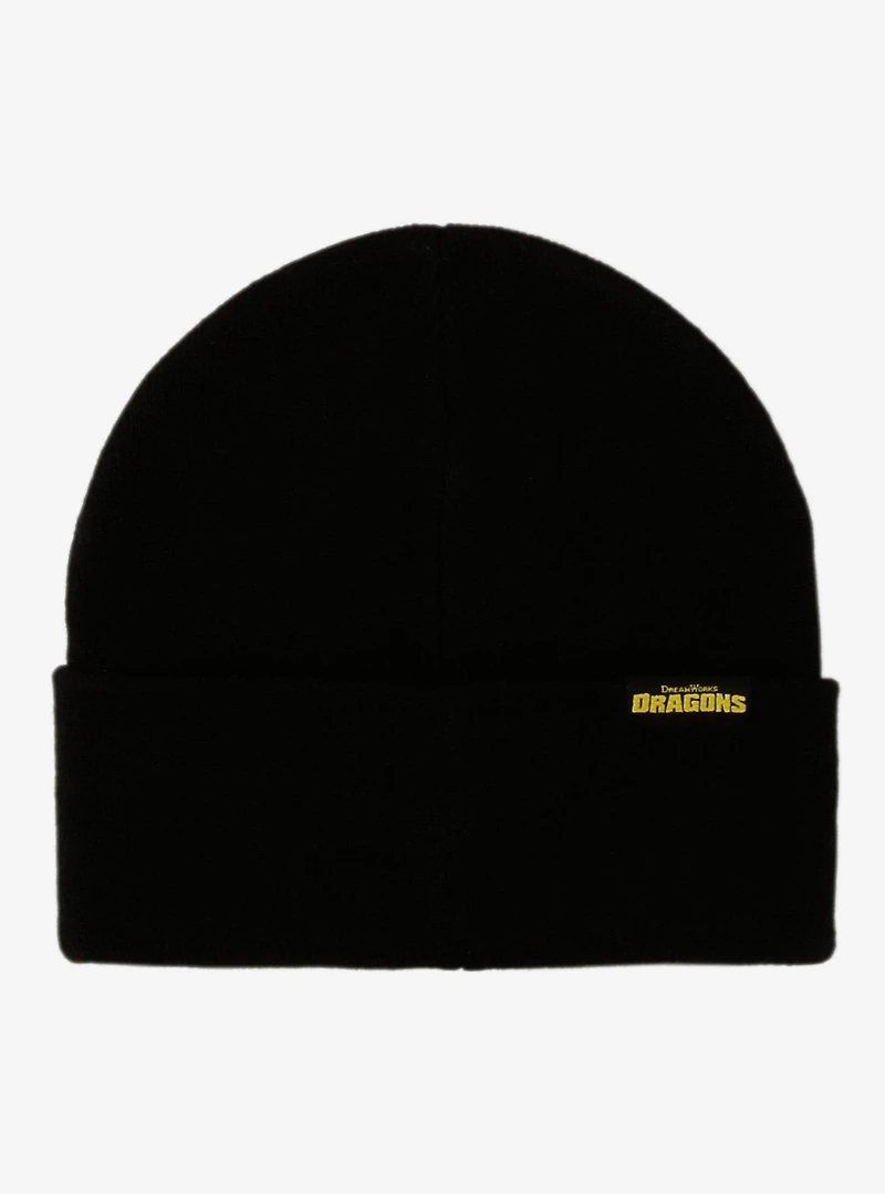 DreamWorks How To Train Your Dragon Toothless Rubber Patch Beanie — BoxLunch Exclusive