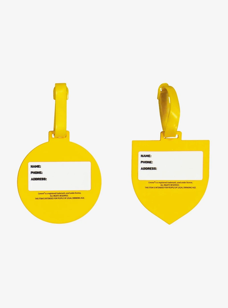 Corona Logo Badge 2-Piece Luggage Tag Set