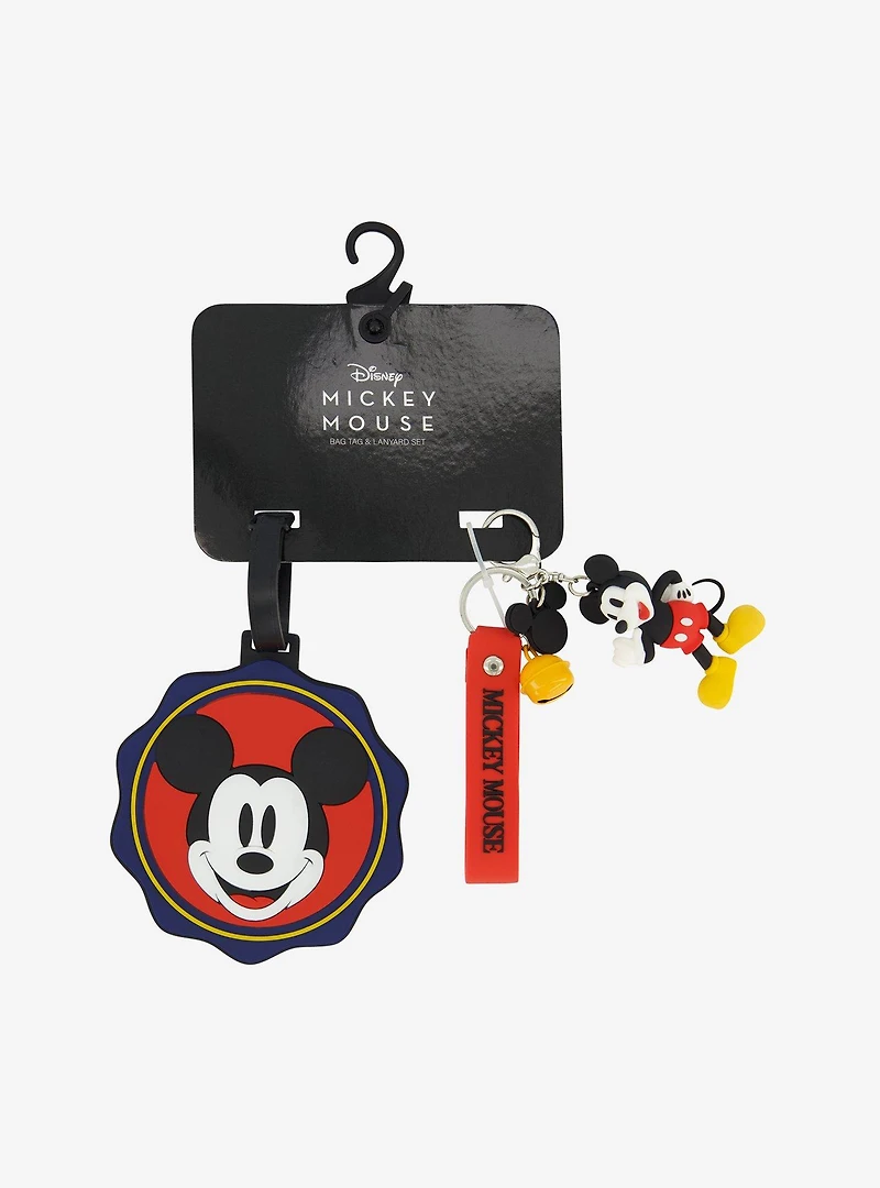 Disney Mickey Mouse Luggage Tag & Lanyard Set