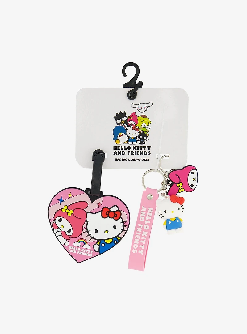 Sanrio Hello Kitty & My Melody Luggage Tag & 3D Lanyard Set