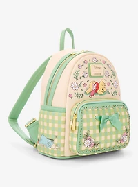 Loungefly Disney Winnie the Pooh Floral Gingham Mini Backpack - BoxLunch Exclusive