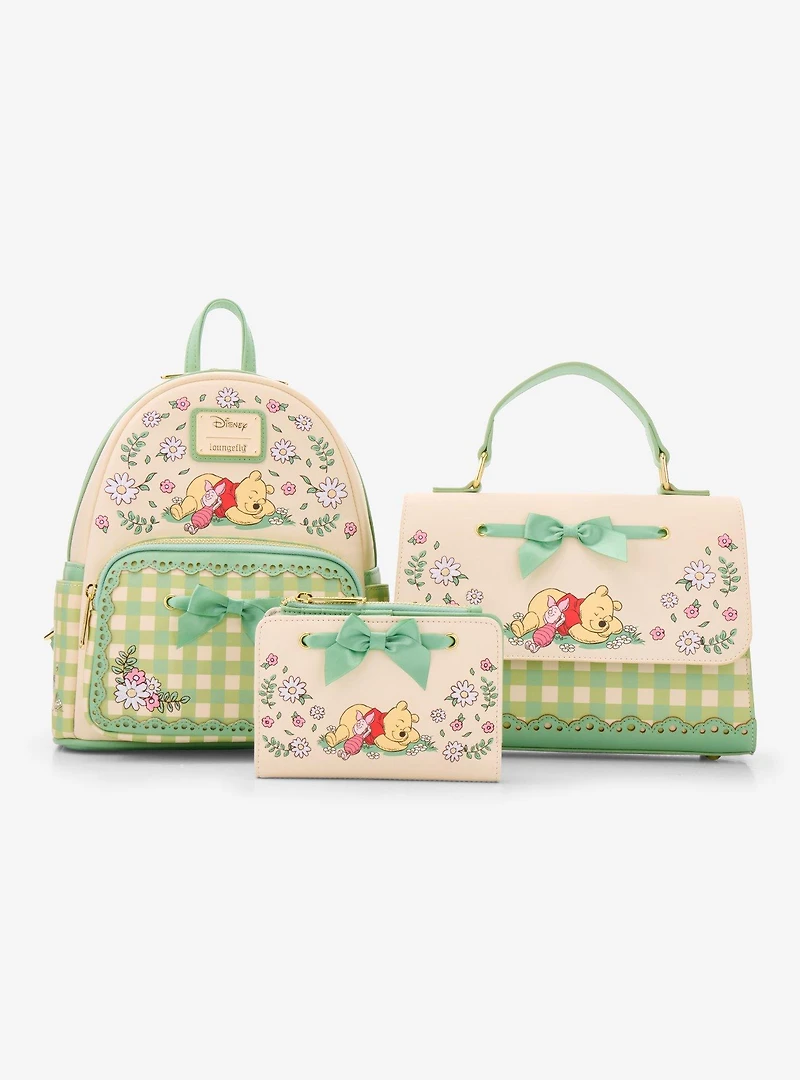 Loungefly Disney Winnie the Pooh Floral Gingham Mini Backpack - BoxLunch Exclusive