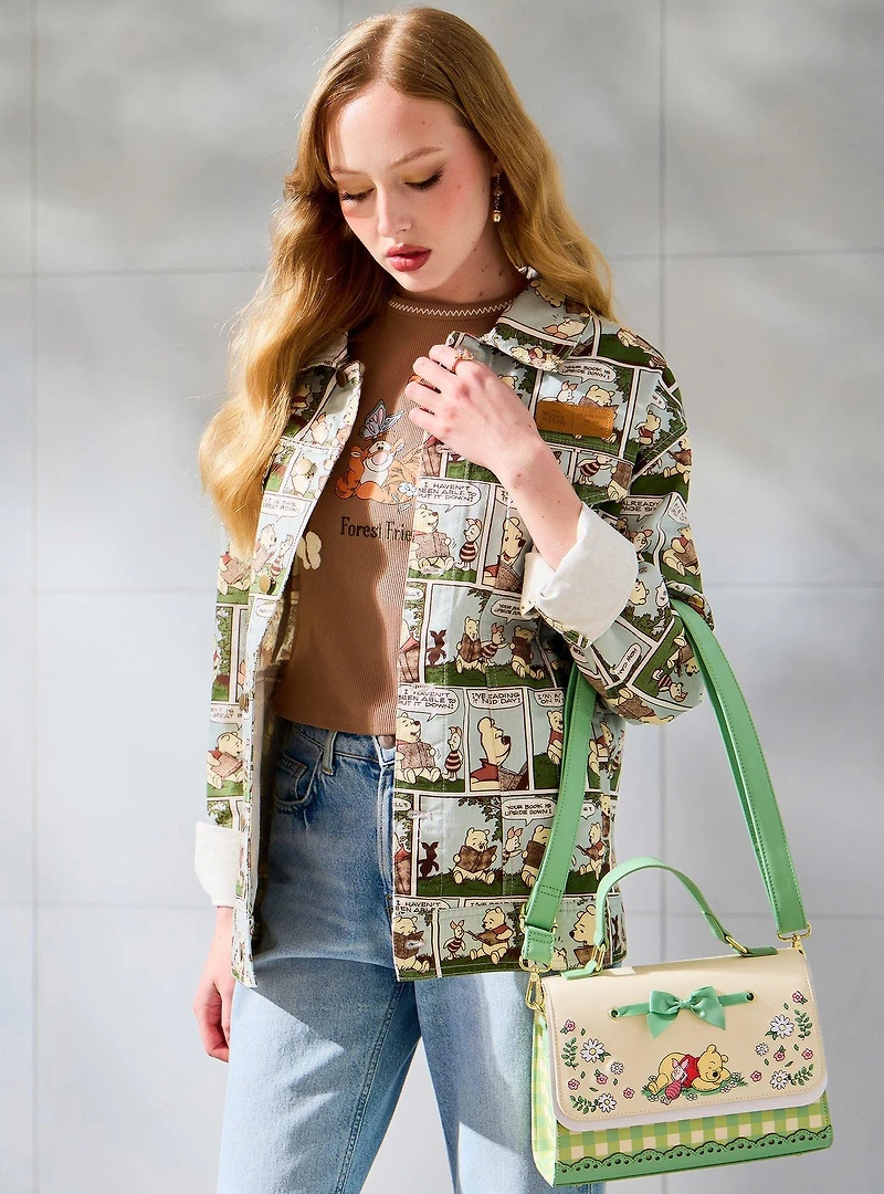 Loungefly Disney Winnie the Pooh Floral Gingham Handbag - BoxLunch Exclusive