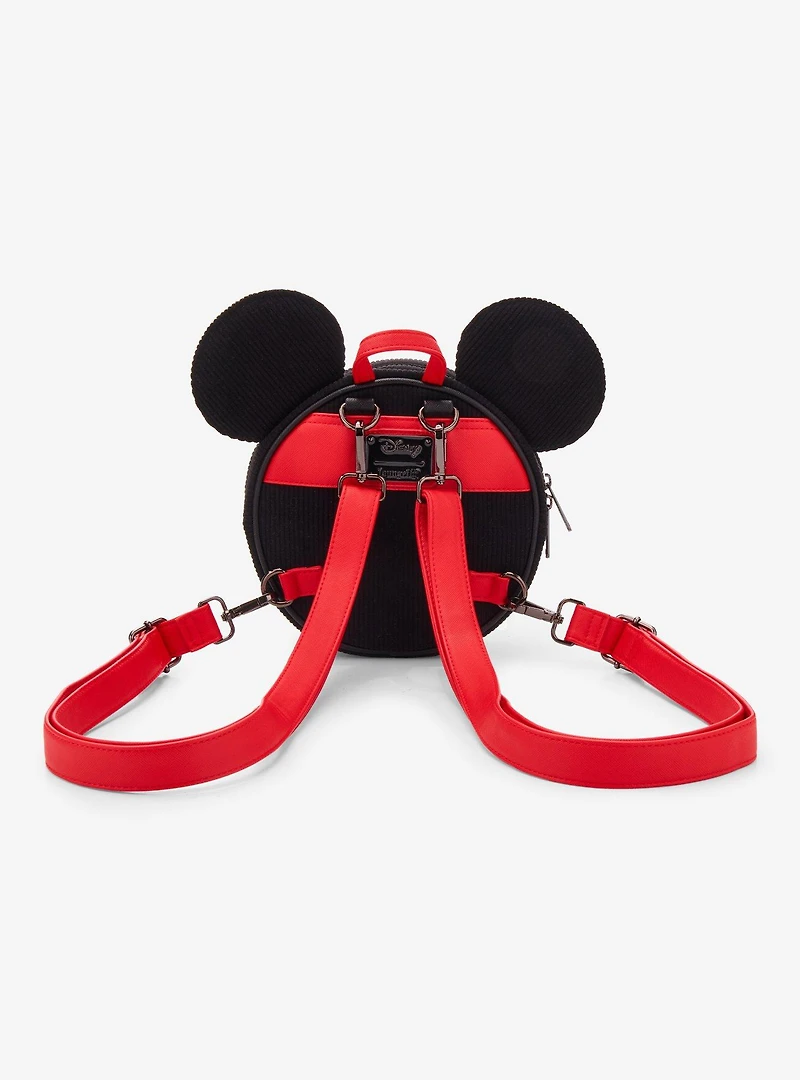 Loungefly Disney Mickey Mouse Corduroy Convertible Mini Backpack - BoxLunch Exclusive