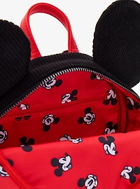 Loungefly Disney Mickey Mouse Corduroy Convertible Mini Backpack - BoxLunch Exclusive