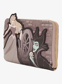 Loungefly Disney Sleeping Beauty Aurora & Maleficent Spinning Wheel Wallet