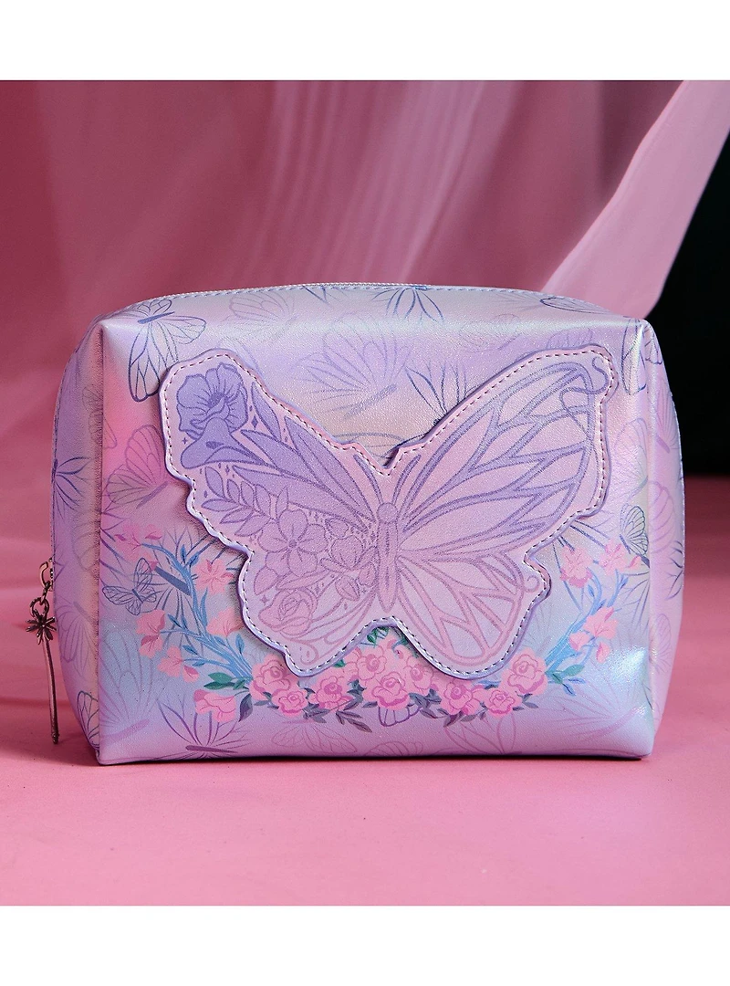 Wicked Glinda Butterfly Iridescent Cosmetic Bag - BoxLunch Exclusive