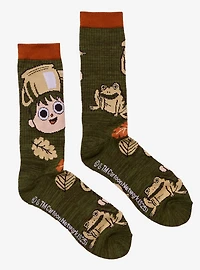 Over The Garden Wall Greg Allover Print Crew Socks - BoxLunch Exclusive