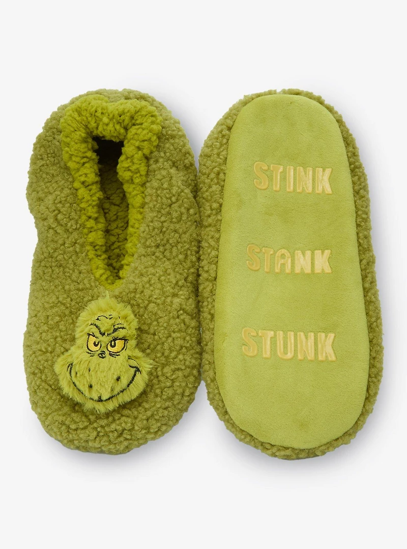 How the Grinch Stole Christmas Grinch 3D Sherpa Slipper Socks — BoxLunch Exclusive