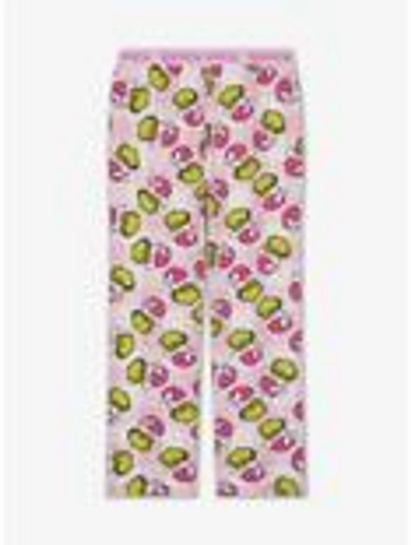 Dr. Seuss How The Grinch Stole Christmas Pink Allover Print Women's Sleep Pants