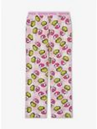 Dr. Seuss How The Grinch Stole Christmas Pink Allover Print Women's Sleep Pants