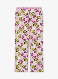 Dr. Seuss How The Grinch Stole Christmas Pink Allover Print Women's Sleep Pants