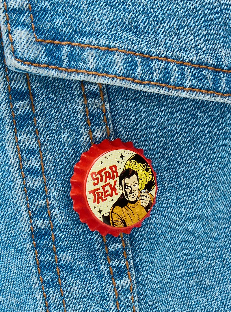 Star Trek Captain Kirk Bottle Cap Button Pin