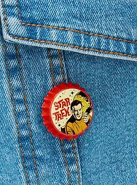 Star Trek Captain Kirk Bottle Cap Button Pin