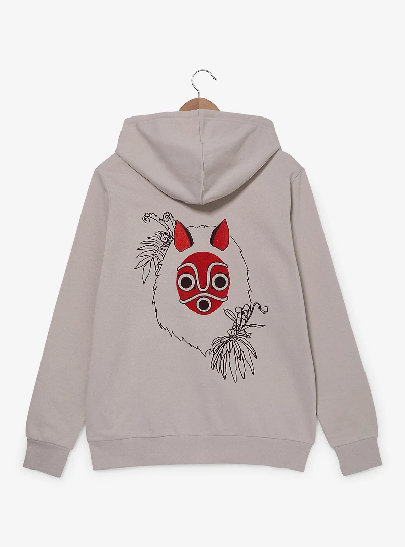 Studio Ghibli® Princess Mononoke Icons Embroidered Zippered Hoodie - BoxLunch Exclusive