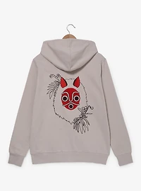 Studio Ghibli® Princess Mononoke Icons Embroidered Zippered Hoodie - BoxLunch Exclusive