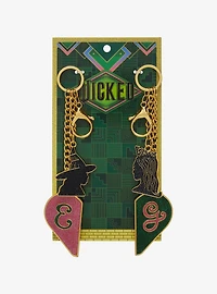 Wicked Glinda & Elphaba Magnetic Heart Bestie Keychain Set